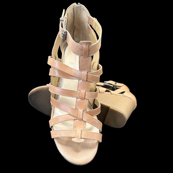 Jessica Simpson Strappy Gladiators Wedge Sandals Brown Size 9.5 - Picture 12 of 14